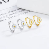 DAIIIBABYYY  -  Korean Sweet and Lovely Daisy Flower Earrings Women's Elegant Delicate Copper Earrings Holiday Party Jewellery Accessories