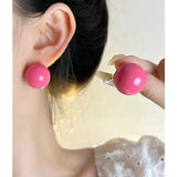 DAIIIBABYYY  -  Dopamine ball earrings for women new style explosive exaggerated earrings