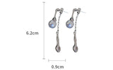 DAIIIBABYYY  -  Irregular Metal Crystal Drop Earrings For Women Unique Design Personality Water Drop Opal Earrings Fashion Jewelry