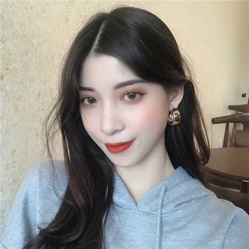 DAIIIBABYYY  -  Korean New Simple Temperament Circle Earrings Fashion Small Versatile Earrings Women's Jewelry