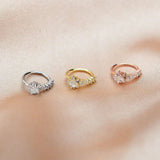DAIIIBABYYY  -  1Pcs Fashion Star Heart CZ Nose/Lip/Ear Hoops Septum Hoop Nose Ring Crystal Piercing Ear Tragus Cartilage Earrings Body Jewelry