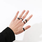 DAIIIBABYYY  -  Gothic Style Metal Set Rings Fashion Jewelry Open Ring for Men Jewelry Trendy Finger Ring Women Accessories Friend Gifts