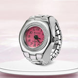 DAIIIBABYYY  -  Kids Cute Cartoon Number Watch Finger Rings Mini Clock Watches Elastic Strap Ring Women Men Funny anillos Jewelry Gift