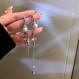 DAIIIBABYYY  -  Irregular Metal Crystal Drop Earrings For Women Unique Design Personality Water Drop Opal Earrings Fashion Jewelry