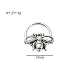 DAIIIBABYYY  -  Fashion Punk Stainless Steel Nose Ring Silver Color Gothic Insect Nose Rings For Women Men Body Cartilage Piercing Jewelry