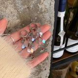 DAIIIBABYYY  -  Trend Geometry Rhombus Drop Earrings for Women Fashion Gold Silver Color Long Tassels Earring Jewelry Wedding Party Gifts