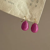 Daiiibabyyy  Oil Water Drops Earrings for Women Fashion Exquisite Design Korean Drop Earring Simple High Quality Jewelry