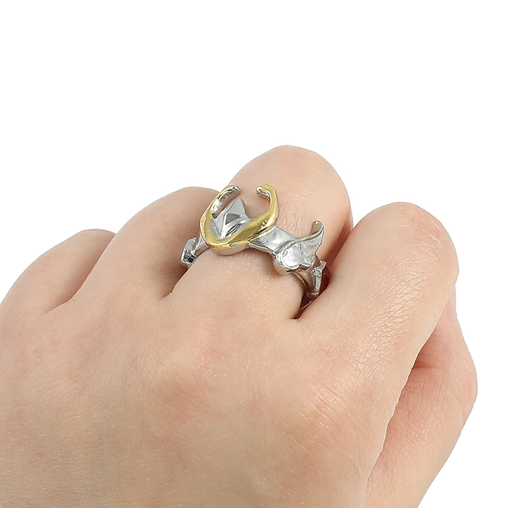 DAIIIBABYYY  -  Anime Saint Seiya Knights of the Zodia Pegasus Cosplay Ring Unisex Adjustable Alloy Cartoon Rings Jewelry Accessories Props Gift