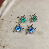 DAIIIBABYYY  -  Cute Green Blue Evil Monster Eyes Stud Earrings Women Kids Halloween Animal Rabbit Big Eyes Goth Cross Earring Jewelry