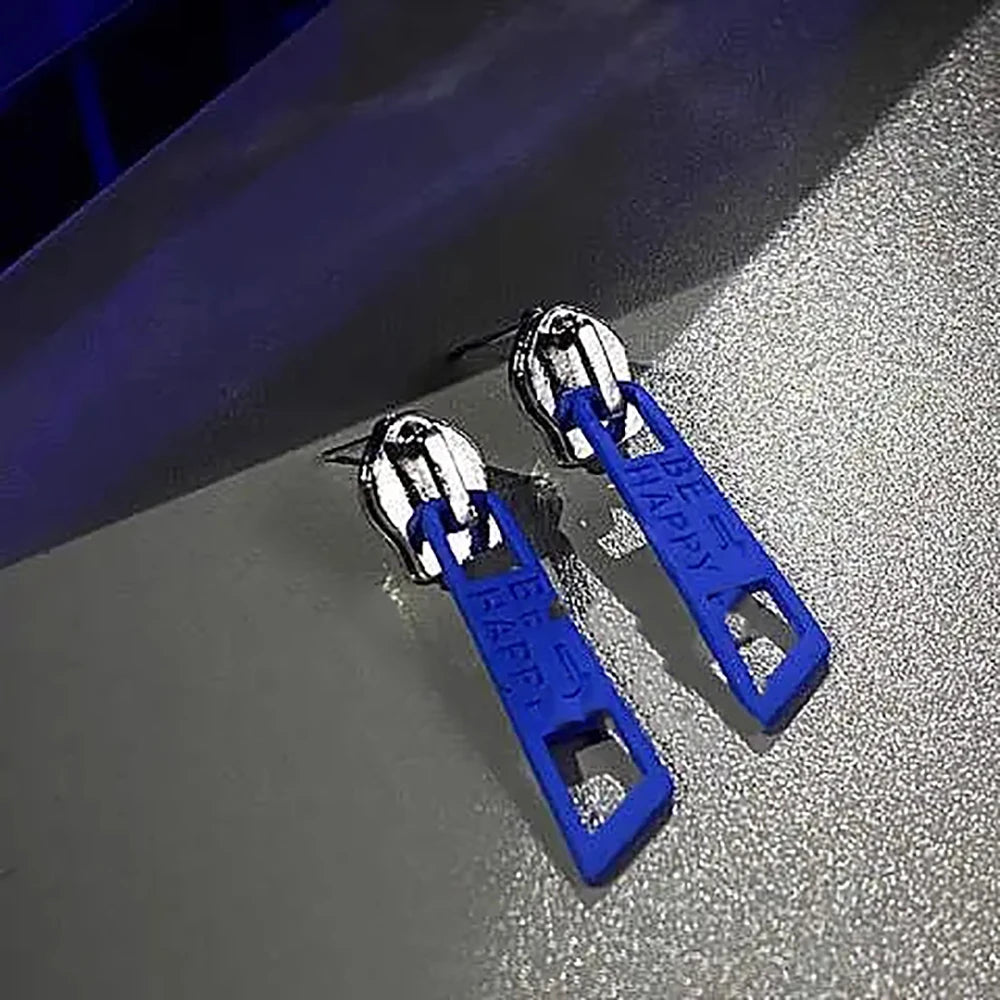 DAIIIBABYYY  -  New trend Pin Earrings Women's personality Fashion Metal earrings Cyberpunk men's and women's paper clips Jewelry accessories