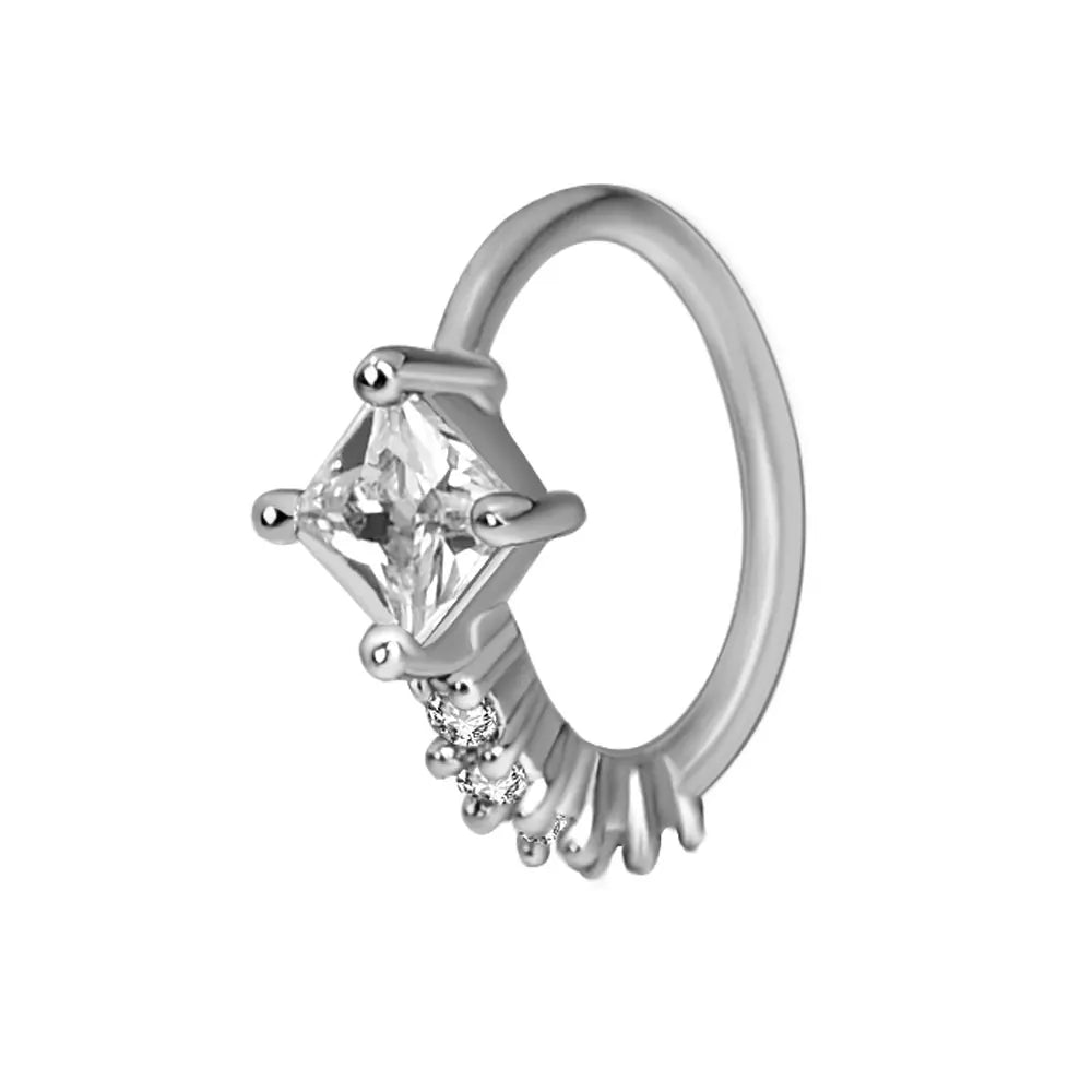 DAIIIBABYYY  -  1Pcs Fashion Star Heart CZ Nose/Lip/Ear Hoops Septum Hoop Nose Ring Crystal Piercing Ear Tragus Cartilage Earrings Body Jewelry