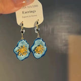 DAIIIBABYYY  -  Fashion Irregular Yellow Blue Flower Dangle Earrings 2025 New Spring Summer Pendientes
