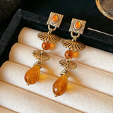 DAIIIBABYYY  -  Geometric rhombus earrings palace style fashionable design earrings