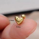 DAIIIBABYYY  -  1Pc Stainless Steel Star Moon Mini Earrings for Women Jewelry  Fashion Heart Butterfly Piercing Stud Earrings for Mother Day