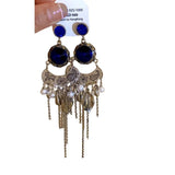 DAIIIBABYYY  -  Flower Leaf Pearl Tassel Earrings Ethnic Style Earrings