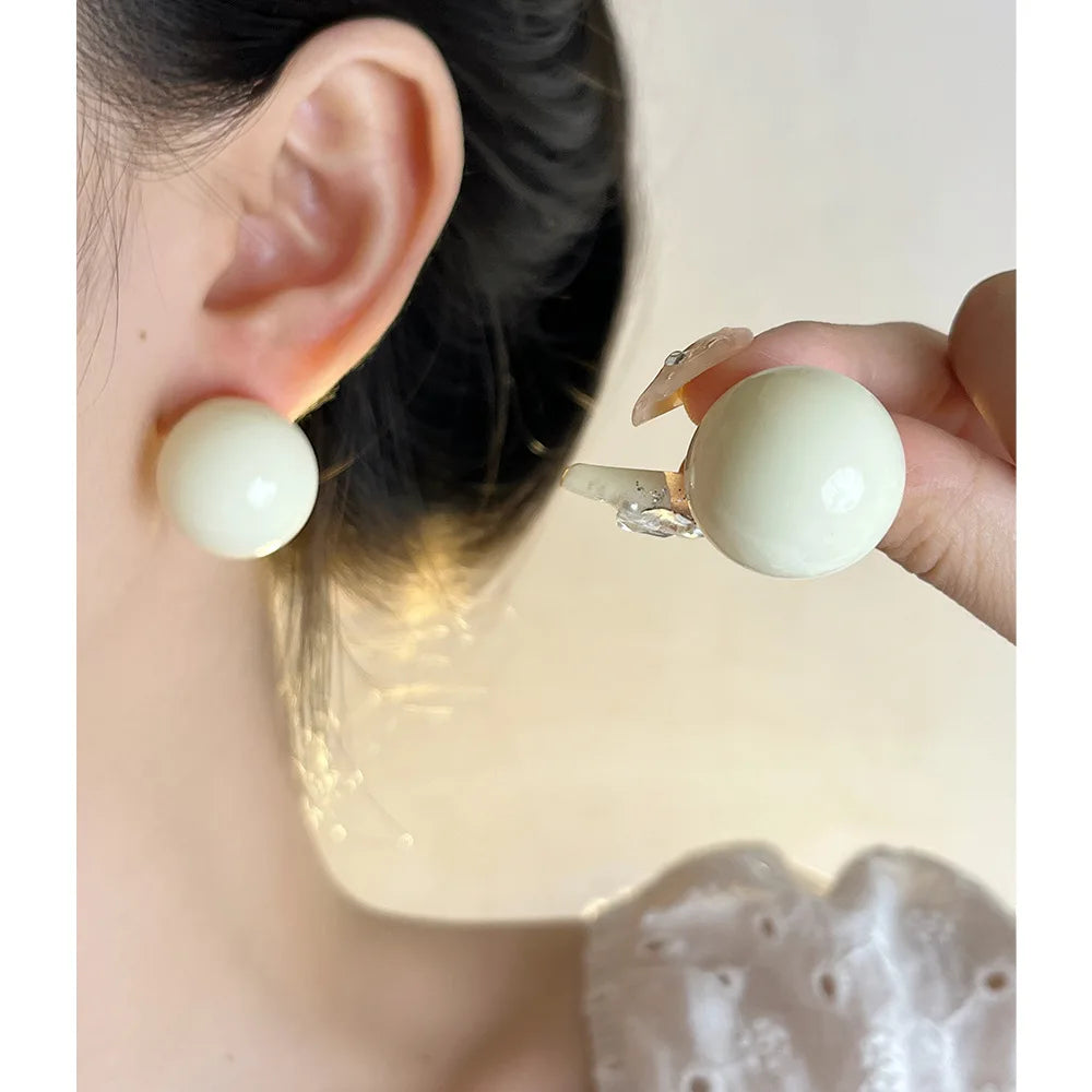 DAIIIBABYYY  -  Dopamine ball earrings for women new style explosive exaggerated earrings