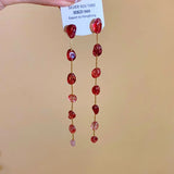 DAIIIBABYYY  -  Geometric long earrings niche simple design tassel earrings