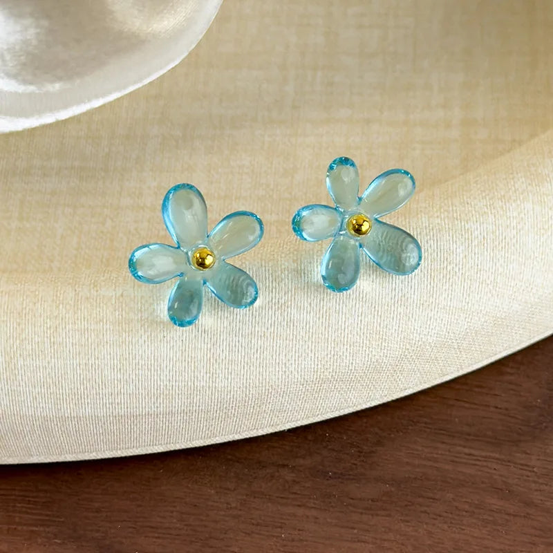 DAIIIBABYYY  -  Transparent acrylic flower earrings