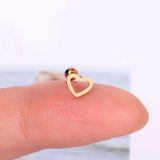 DAIIIBABYYY  -  1Pc Stainless Steel Star Moon Mini Earrings for Women Jewelry  Fashion Heart Butterfly Piercing Stud Earrings for Mother Day