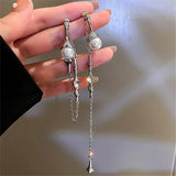 DAIIIBABYYY  -  Irregular Metal Crystal Drop Earrings For Women Unique Design Personality Water Drop Opal Earrings Fashion Jewelry