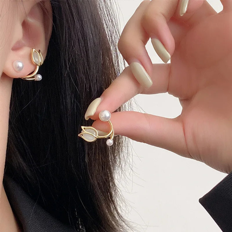 DAIIIBABYYY  -  Red Asymmetry Heart Hoop Earrings for Women Girls Punk Gothic Exaggerated Hollow Heart Drop Earring Jewelry Party Gifts