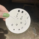 DAIIIBABYYY  -  Korean Fashion New Week Stud Earrings Set for Women Mini Sweet Pearl Heart Bow Rainbow Earring Luxury Jewelry Gift