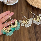Daiiibabyyy  Women's Bohemian Vintage Sequins Earrings Beaded Dangle Statement Jewelry Gift