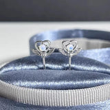DAIIIBABYYY  -  One Piece Design Heart-shaped Love Wings Faux Fairy Wand Shape Earrings Women's New Trend Party Accessories Holiday Jewelry Gift