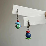 DAIIIBABYYY  -  Fashion Asymmetrical Metal Enamel Glaze Dog Drop Earrings For Women European American Style Earring Party Jewelry Gifts