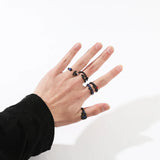 DAIIIBABYYY  -  Gothic Style Metal Set Rings Fashion Jewelry Open Ring for Men Jewelry Trendy Finger Ring Women Accessories Friend Gifts