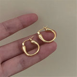 DAIIIBABYYY  -  New Minimalist Geometric Earrings For Women European American Style Personality Buckle Earrings Party Jewelry