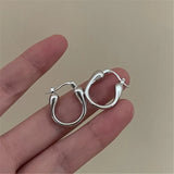 DAIIIBABYYY  -  New Minimalist Geometric Earrings For Women European American Style Personality Buckle Earrings Party Jewelry