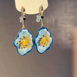 DAIIIBABYYY  -  Fashion Irregular Yellow Blue Flower Dangle Earrings 2025 New Spring Summer Pendientes