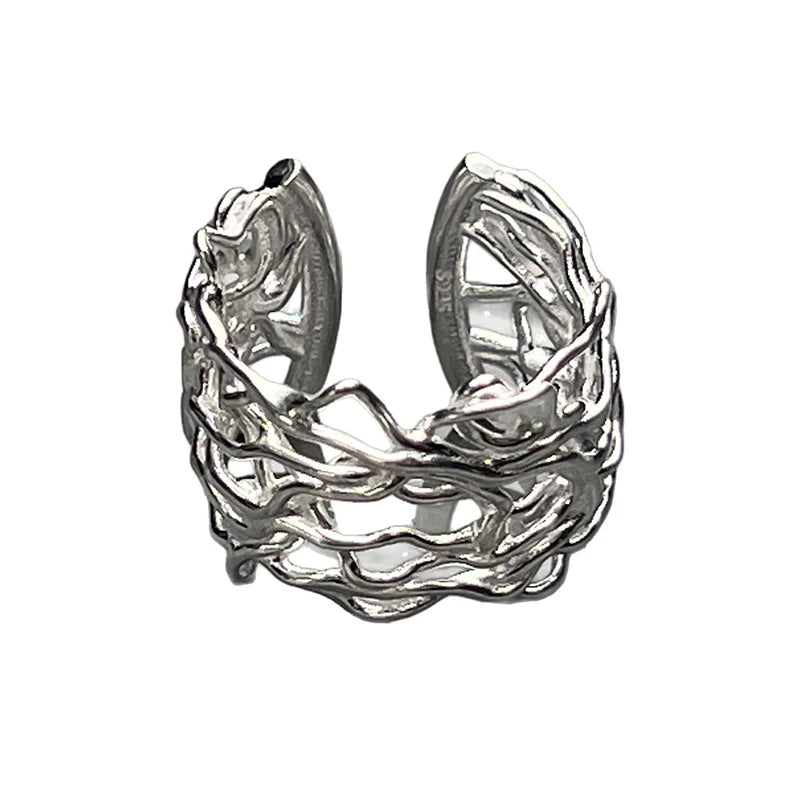 DAIIIBABYYY  -  Irregular Hollow Geometric Rings For Women Couples New Trendy Personality Simple Creative Design Party Jewelry Gifts