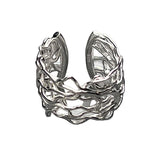 DAIIIBABYYY  -  Irregular Hollow Geometric Rings For Women Couples New Trendy Personality Simple Creative Design Party Jewelry Gifts