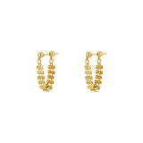 DAIIIBABYYY  -  New Arrival Korean Light Luxury Elegant Tassel Metal Geometric Hoop Earrings For Women Fashion Simple Jewelry Party Gifts