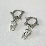 DAIIIBABYYY  -  Gothic Jewelry Tooth Stud Earrings Grunge Rock Accessory Charms Hoop Earrings for Women Punk Korean Fashion Earrings