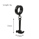 DAIIIBABYYY  -  Fashion Gothic Small Hoop Earrings Set Alloy Korean Style Earrings to Gift Ears Piercing Jewelry Men Accessories for Women