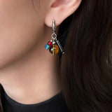 DAIIIBABYYY  -  Fashion Asymmetrical Metal Enamel Glaze Dog Drop Earrings For Women European American Style Earring Party Jewelry Gifts