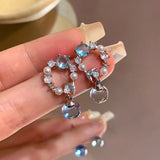 DAIIIBABYYY  -  Sweet Wind Round Earrings Ladies Tail Earrings Fashionable Commuting Personality Light Luxury Temperament Banquet Jewelry