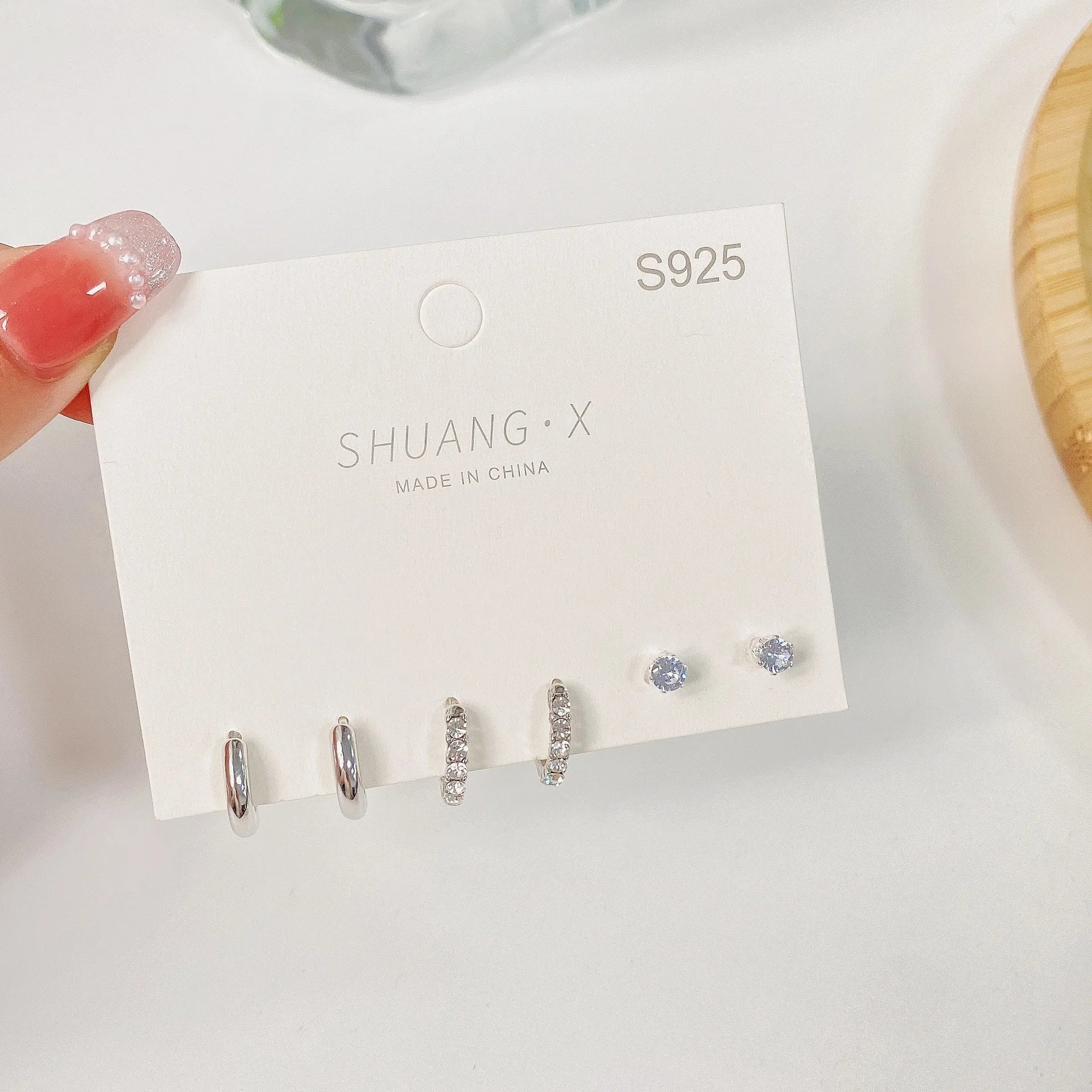 DAIIIBABYYY  -  Simple Rhinestone Round Hoop Ear Buckle Earrings Women Korean Fashion INS Girls Elegant Wedding Daily Earring Jewelry