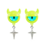 DAIIIBABYYY  -  Cute Green Blue Evil Monster Eyes Stud Earrings Women Kids Halloween Animal Rabbit Big Eyes Goth Cross Earring Jewelry