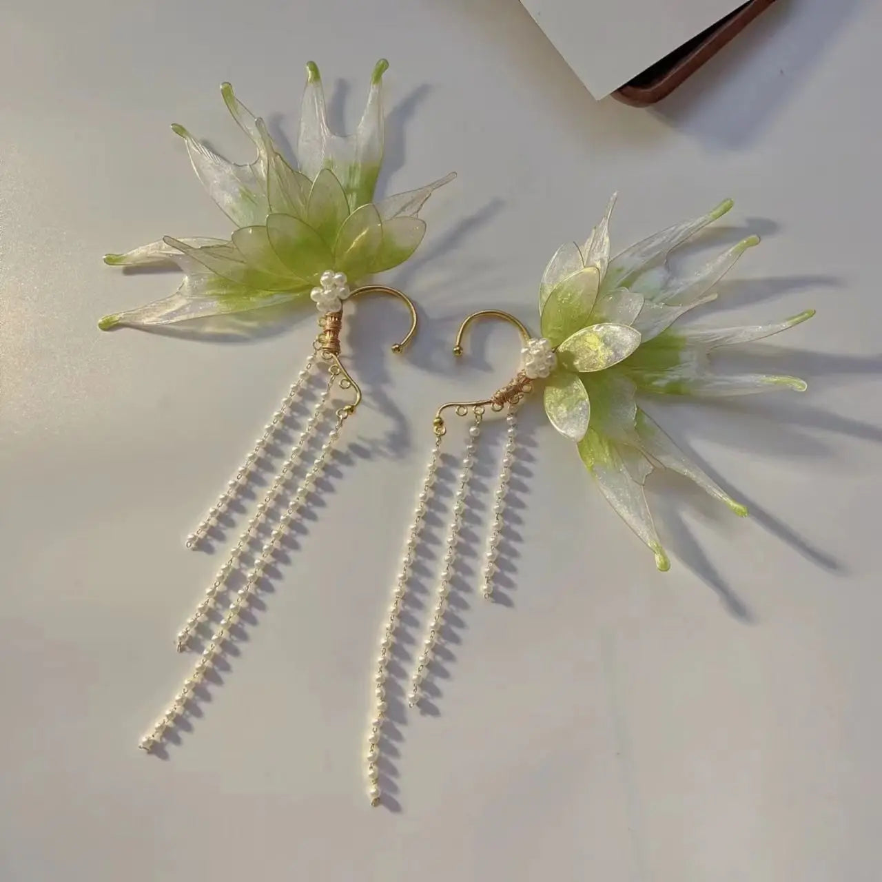 DAIIIBABYYY  -  Summer Sweet Fairy Cosplay Hanfu Accessories Female Mermaid Earrings Ear Hook Elf Tassel Hair Accessories Photography Props
