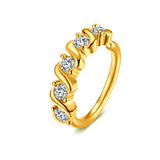 DAIIIBABYYY  -  1Pcs Fashion Star Heart CZ Nose/Lip/Ear Hoops Septum Hoop Nose Ring Crystal Piercing Ear Tragus Cartilage Earrings Body Jewelry
