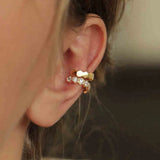 Daiiibabyyy  Punk Irregular Geometric Ear Cuff Earrings for Women Non-Piercing Metal Ear Clip Earring Fake Cartilage Fashion Jewelry Party