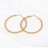 DAIIIBABYYY  -  2Pc Stainless Steel Exaggerated Round Bead Hoop Earring Women Men Smooth Design Vintage Double Rings Earring Personality Jewelry