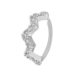 DAIIIBABYYY  -  1Pcs Fashion Star Heart CZ Nose/Lip/Ear Hoops Septum Hoop Nose Ring Crystal Piercing Ear Tragus Cartilage Earrings Body Jewelry