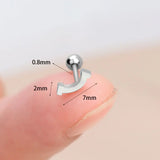 DAIIIBABYYY  -  1Pc Stainless Steel Star Moon Mini Earrings for Women Jewelry  Fashion Heart Butterfly Piercing Stud Earrings for Mother Day