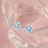 Daiiibabyyy  New Blue Flower Dangle Earrings for Women Exquisite Sweet Romantic Floral Ear Studs Versatile Fine Jewelry Gifts Wholesale 2025