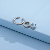 Daiiibabyyy 3Pcs/Set New Long Tassel Ear Cuff No Piercing Earrings Female  Zircon Shining C Shape Design Simple Ear Clip Party Jewelry